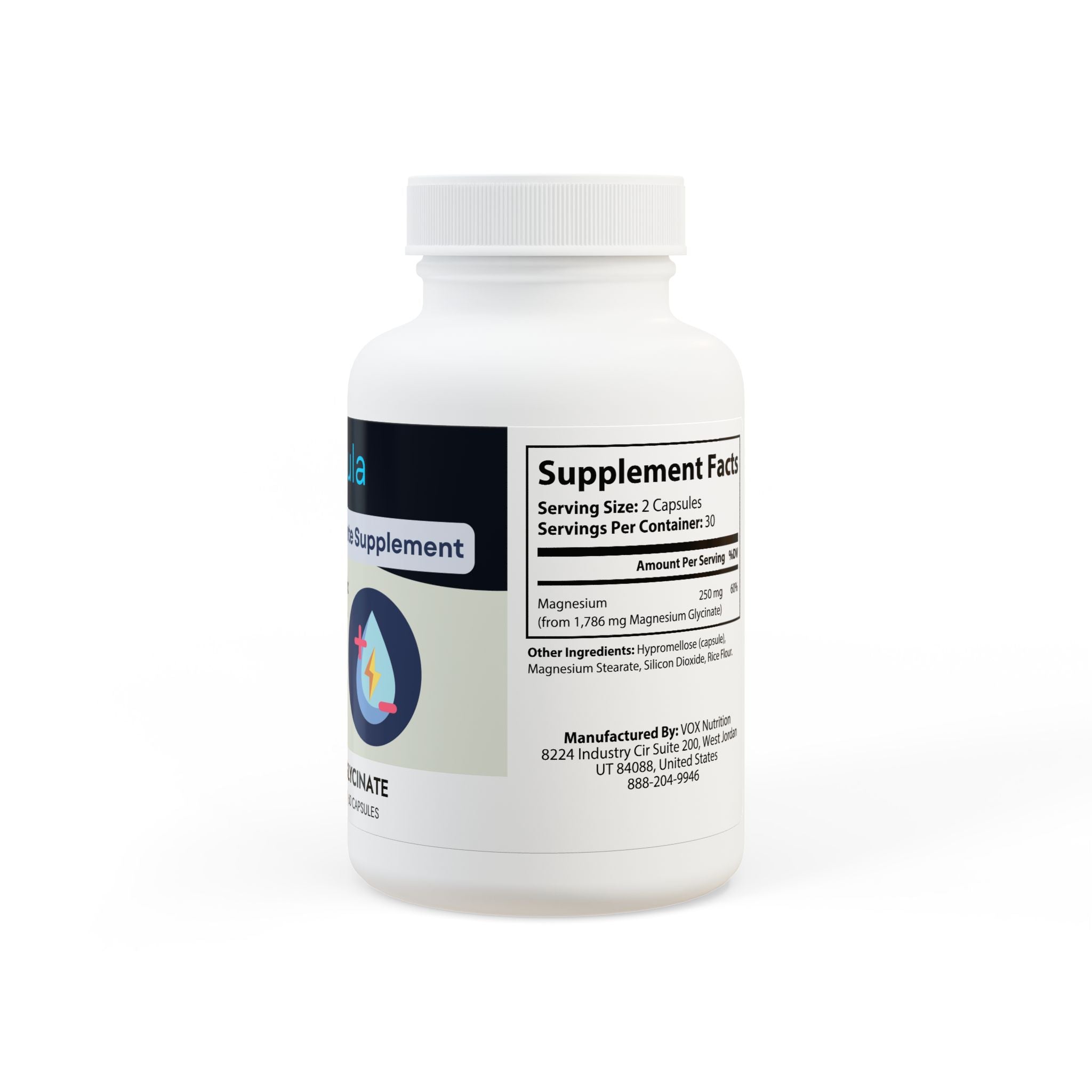 Magnesium Glycinate Supplement (60 Capsules)